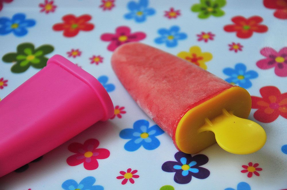 ice pops, sucette glacée,  fraise nectarine