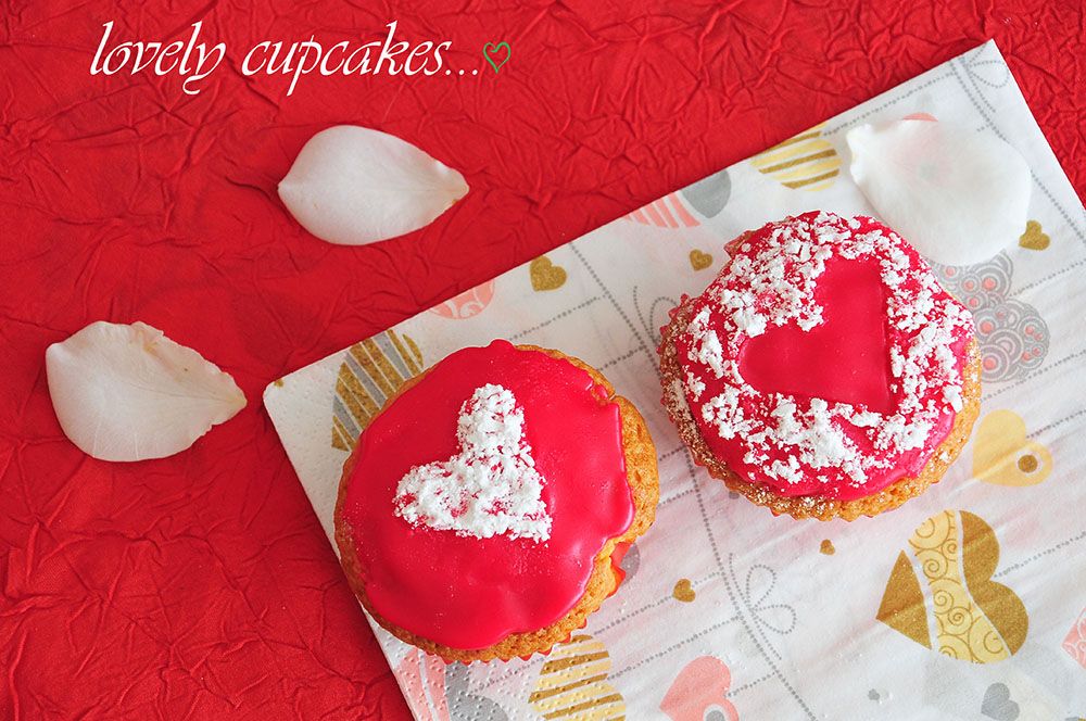 cupcakes coeur, saint-valentin