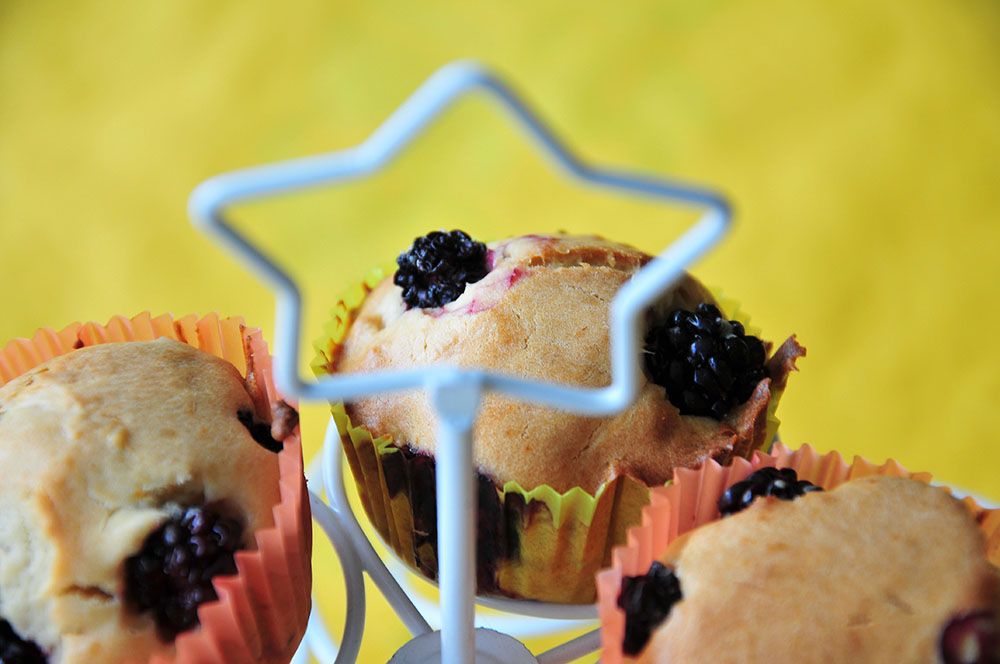 muffins mûres et sirop agave