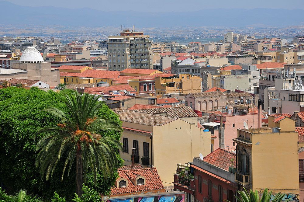 quartier du Castello, Cagliari, Sardaigne, vues depuis le bastion Saint-Rémy
