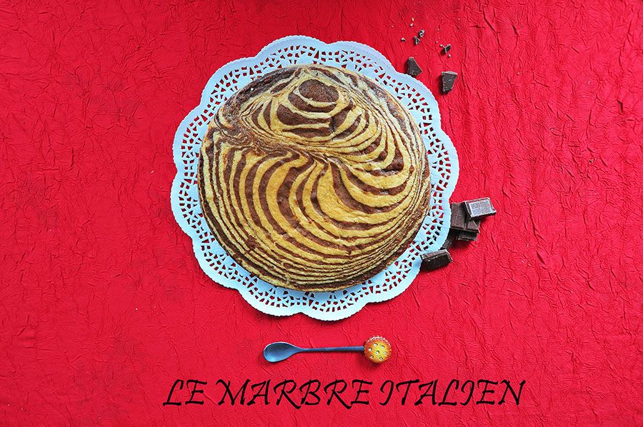 marbré italien, zebra cake
