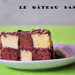 gâteau caché, damier, recette