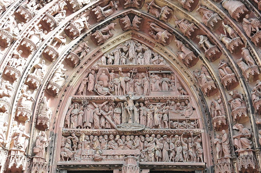 cathédrale Strasbourg, façade extérieure