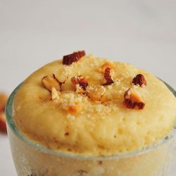 Mugcake façon coeur coulant au chocolat blanc