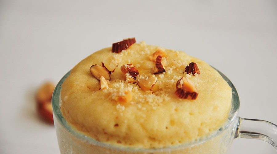 Mugcake façon coeur coulant au chocolat blanc