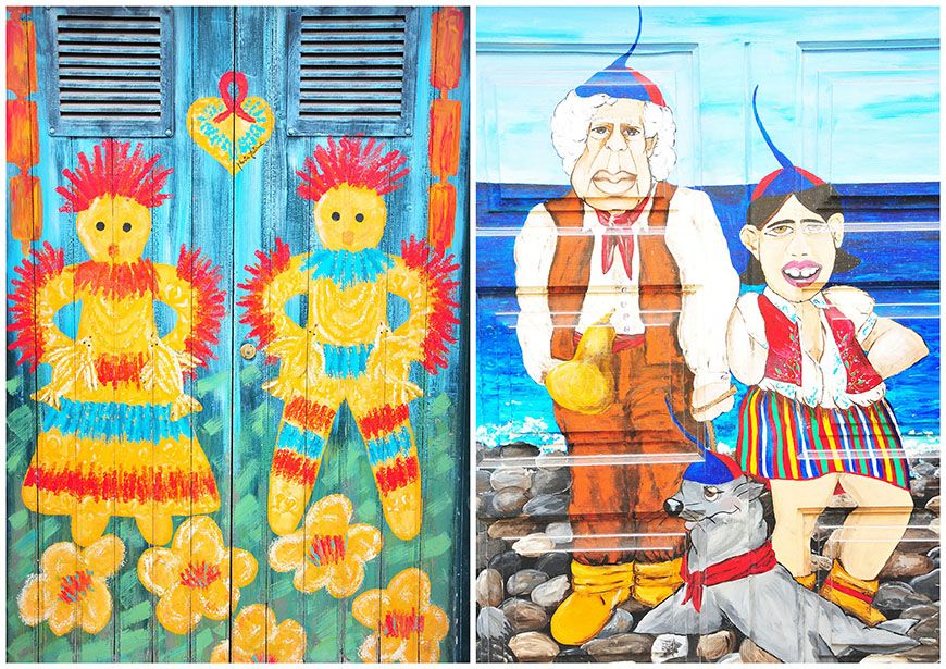 portes et street art à funchal rue santa maria