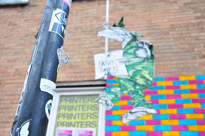 street-art dans le quartier de shoreditch à londres