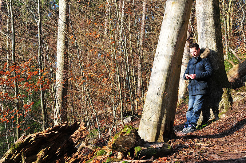 balade dans la forêt de la petite-pierre en hiver, en Alsace