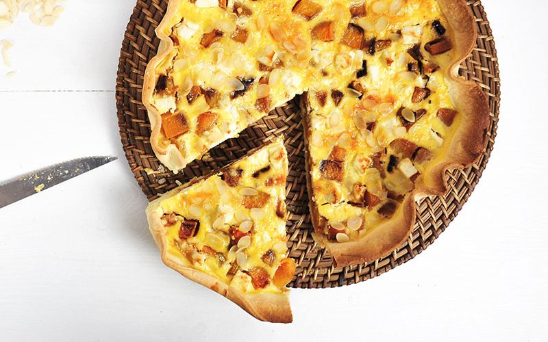 quiche butternut feta