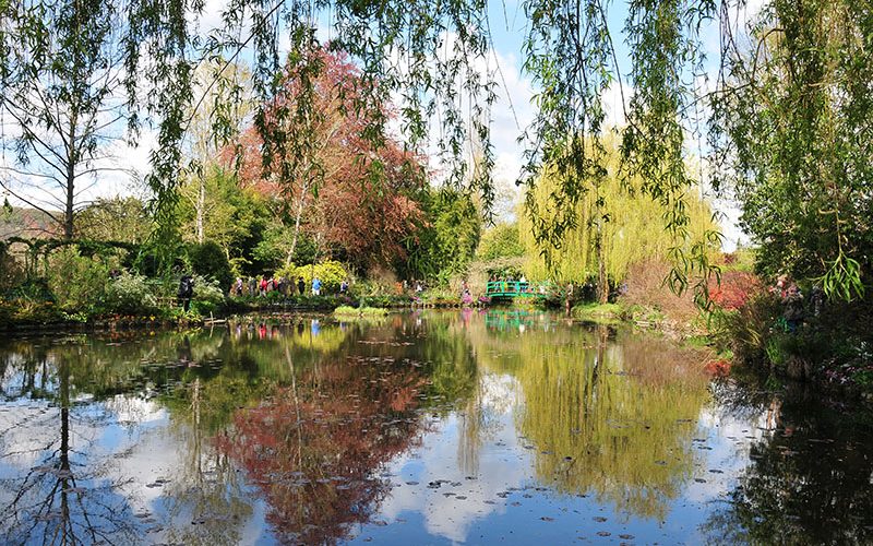 jardins de monet, giverny, printemps, étang des nymphéas