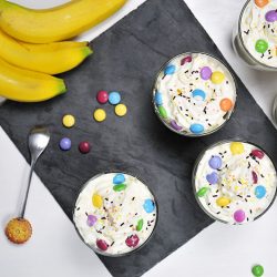 recette de dessert aux smarties: tiramisu bananes et smarties