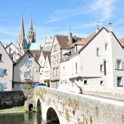 photographies des rues de chartres et vues sur la cathédrale