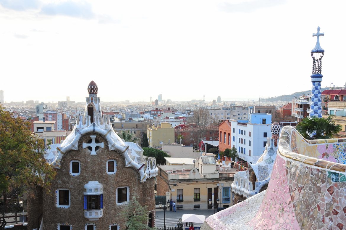 vue sur Barcelone depuis le parc Guell