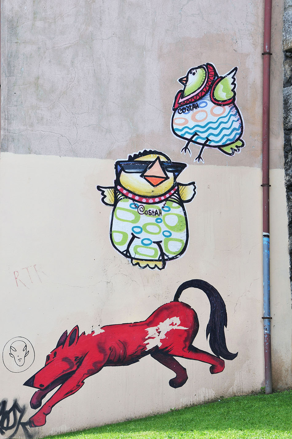 oeuvres de costah, roi du street-art à Porto