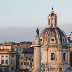 coucher soleil, rome, vittoriano