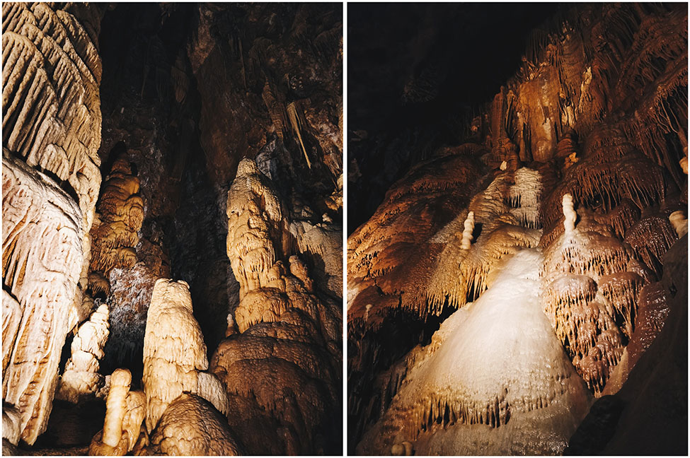visite de la grotte de dargilan, lozere et aveyron