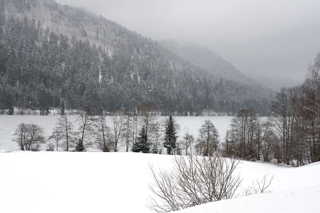 lac de Retournemer, Vosges, hiver, neige