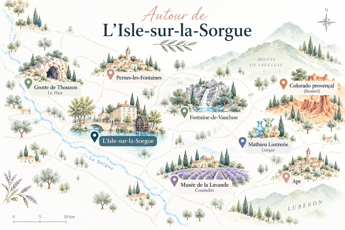 que faire dans le vaucluse autour de l'isle-sur-la-sorgue