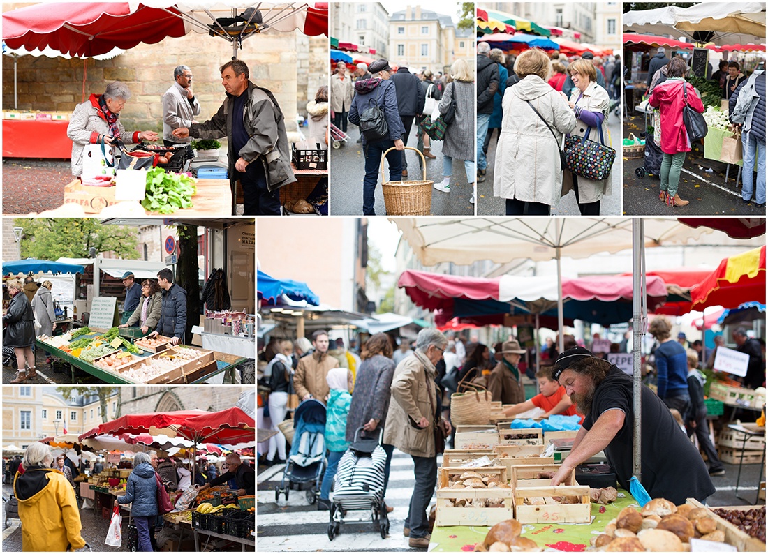visite du marché de Cahors, Lot