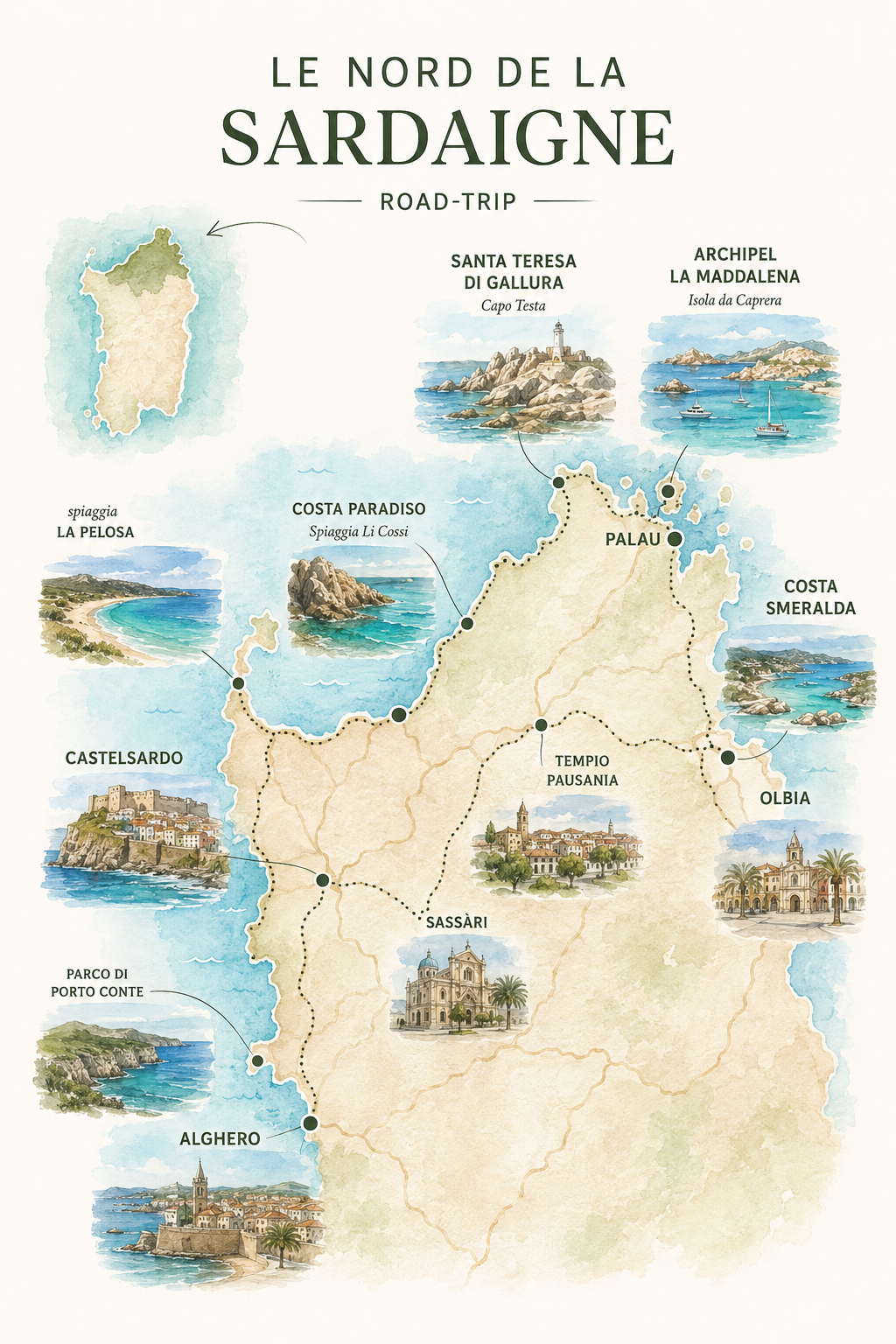 road-trip dans le nord de la sardaigne, que faire