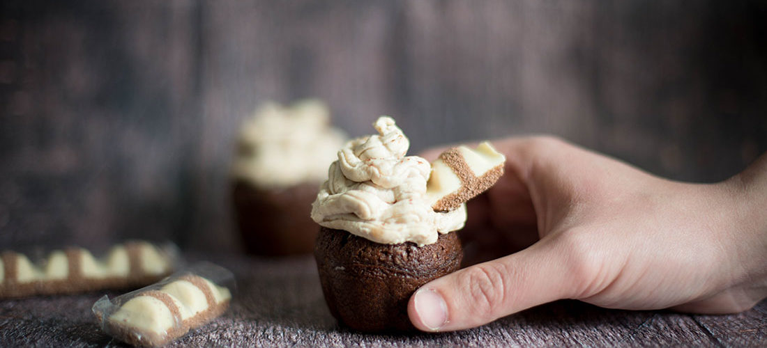 cupcakes aux kinder bueno white
