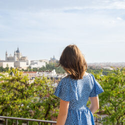 vue sur madrid depuis le temple de debod , week-end à madrid