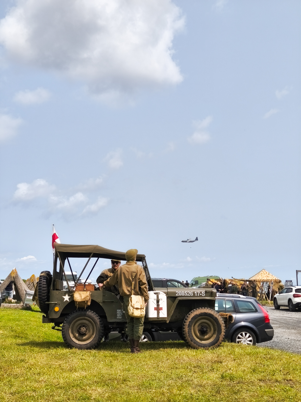 Reconstitution d'un camp américain lors des commémorations du Débarquement en Normandie