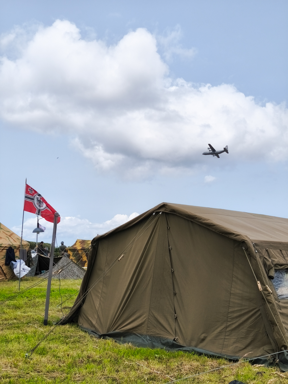 Reconstitution d'un camp américain lors des commémorations du Débarquement en Normandie
