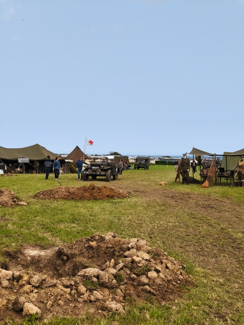 Reconstitution d'un camp américain lors des commémorations du Débarquement en Normandie