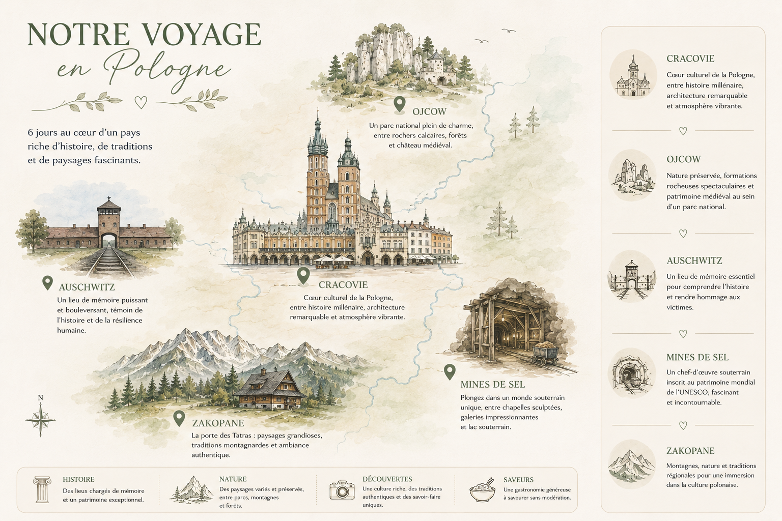 itinéraire voyage et road-trip dans le sud de la pologne autour de cracovie