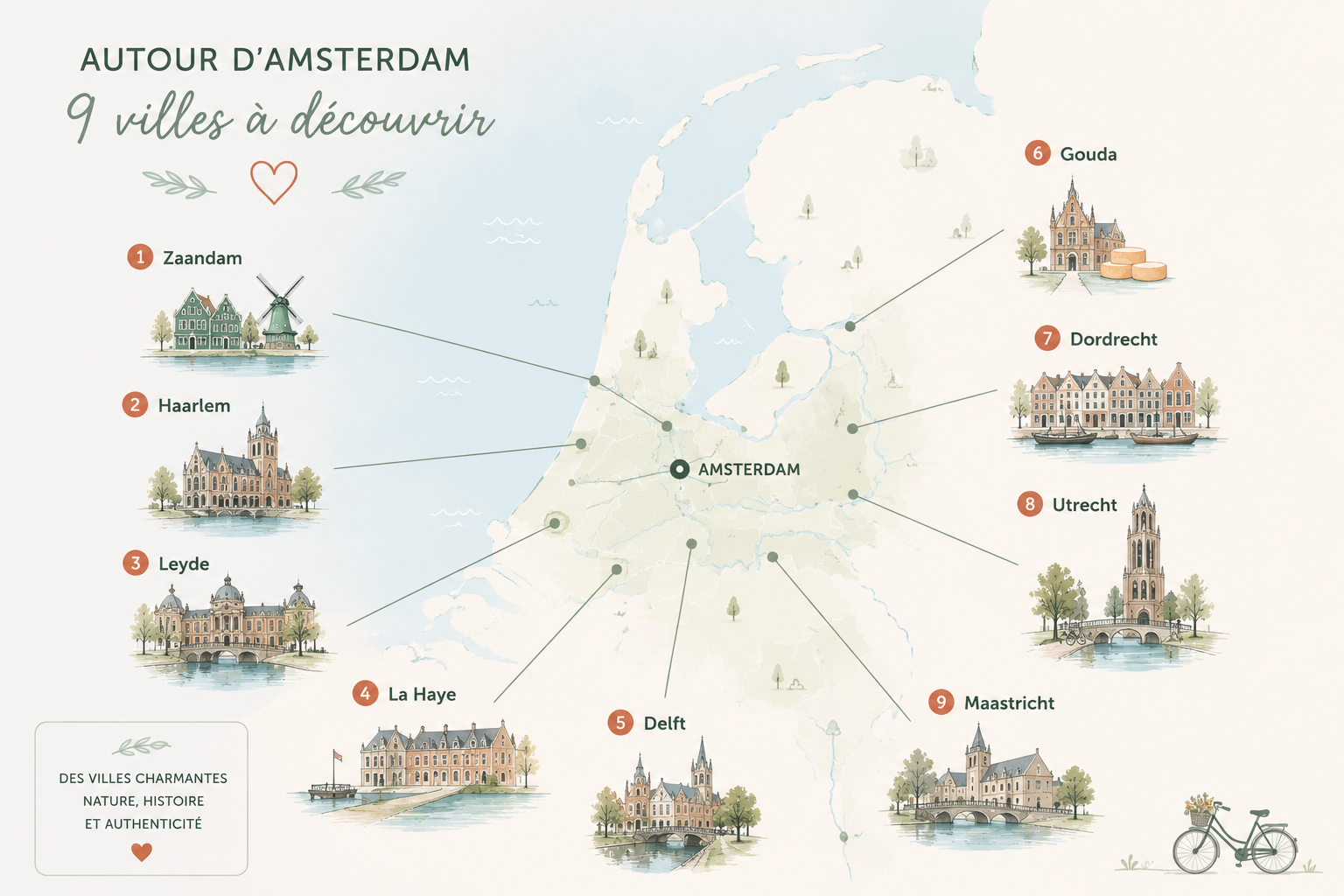 quelles villes voir aux pays-bas