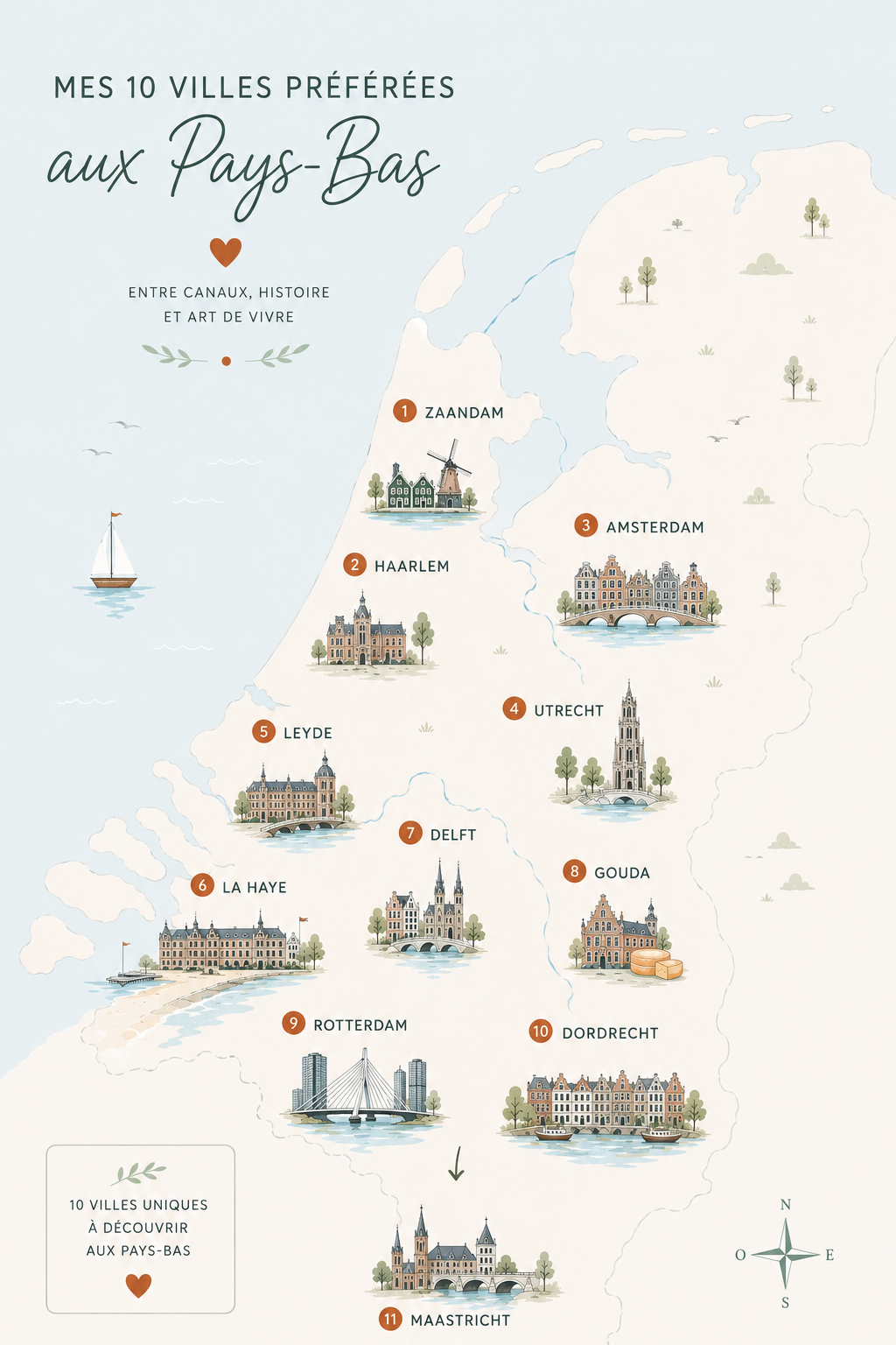 quelles villes voir aux pays-bas
