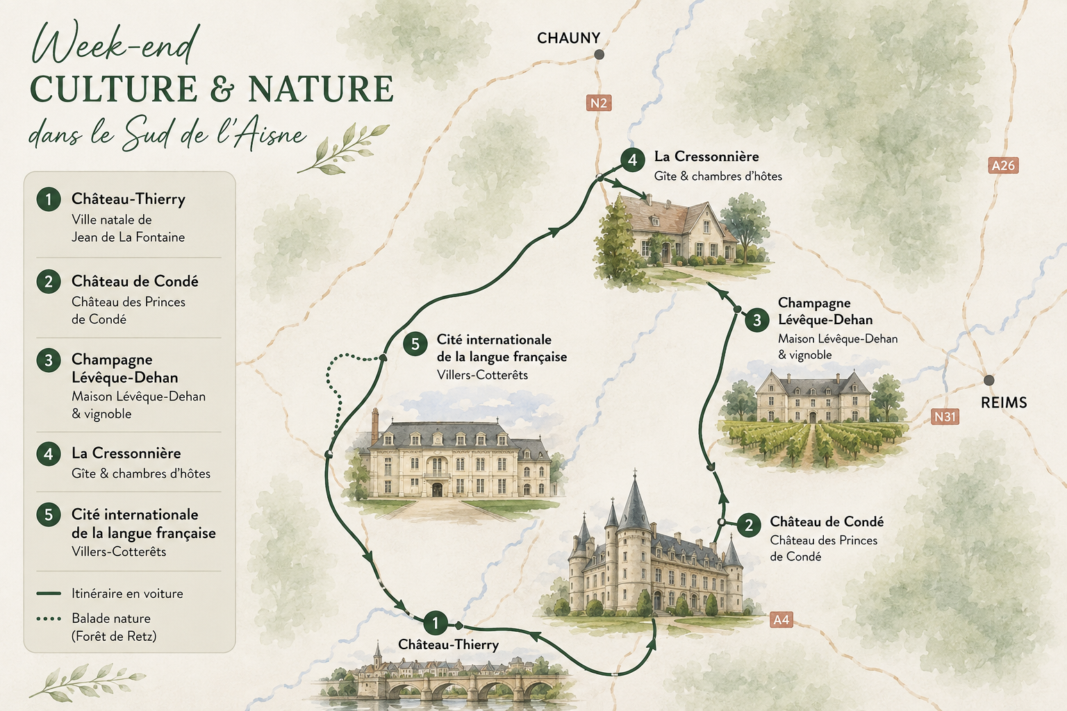 week-end dans le sud de l'aisne, que faire
