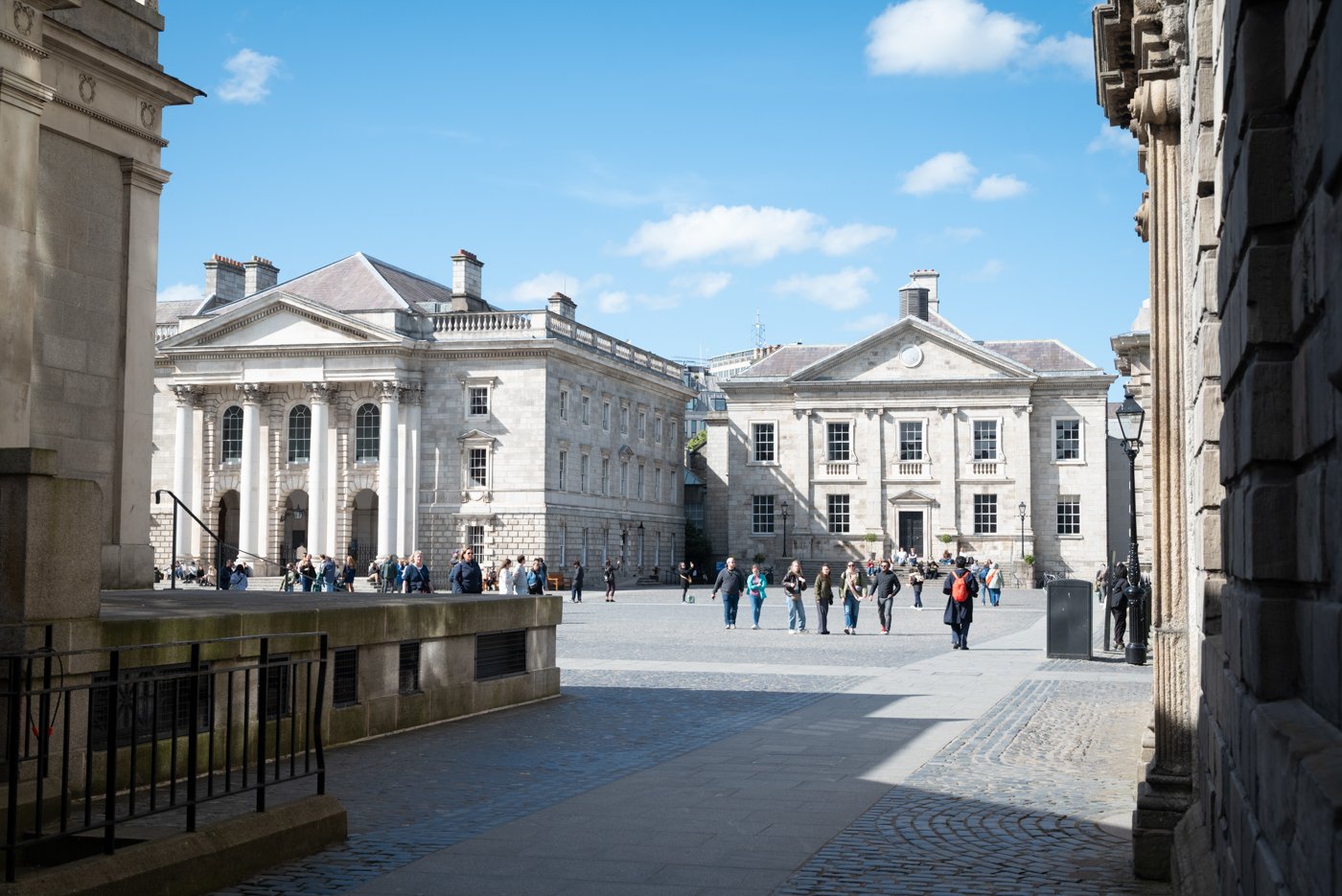 trinity college, université, cour, dublin
