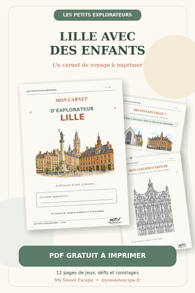 Aperçu du carnet de voyage gratuit Lille pour enfants