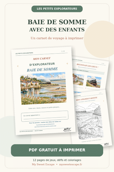 Aperçu du carnet de voyage gratuit Baie de Somme pour enfants