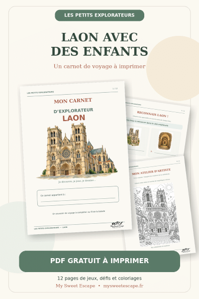Aperçu du carnet de voyage gratuit Laon pour enfants